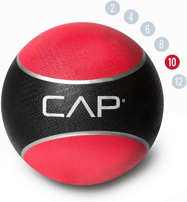 WF Athletic Supply Medicine & Exercise Ball - Durable Rubber & Consistent Weight Distribution; Comfort Textured Grip for Strength, Balance & Core Training, Multiple Choices Available