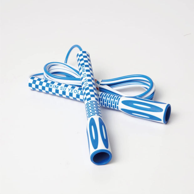 Skipping Jump Rope for Fitness Workout - Light Weight, Adjustable, Tangle Free, Excellent line control for Cardio Boxing, CrossFit, Training Exercise All Ages and Gender ( Special Luxury, KA-220, Made in Korea)