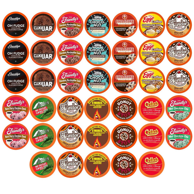 Two Rivers Coffee Hot Chocolate Pods Single Serve Cocoa Variety Sampler Pack Compatible with 2.0 Keurig K-Cup Brewers, 40 Count