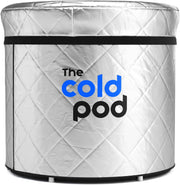 The Cold Pod Insulated Cold Plunge Tub Bundle - 85Gal Ice Bath Round Tubs with Energy Saving Multi-Layer Cover - Chiller Compatible&Silver Reflective