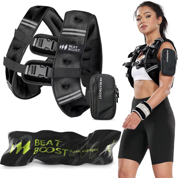 Weighted Vest Woman 5 12 15 20 25 30 lb Weight Vest with Ironsand for Walking Strength Training Running Workout