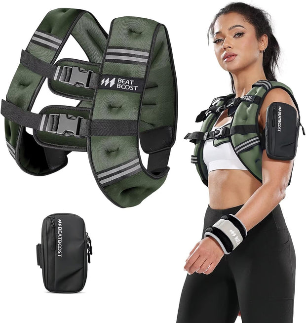 Weighted Vest Woman 5 12 15 20 25 30 lb Weight Vest with Ironsand for Walking Strength Training Running Workout