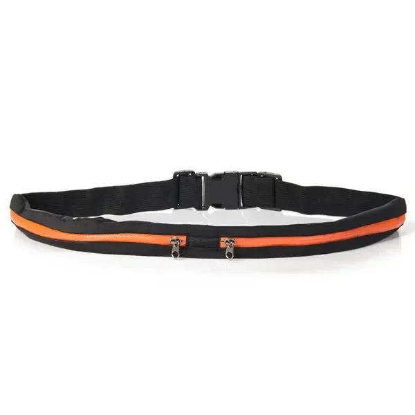 Adjustable Running Waist Pack Double Pocket Waterproof Phone Belt Nylon Small Bag Traveling Cycling Hiking Sport Gym Fanny Pouch