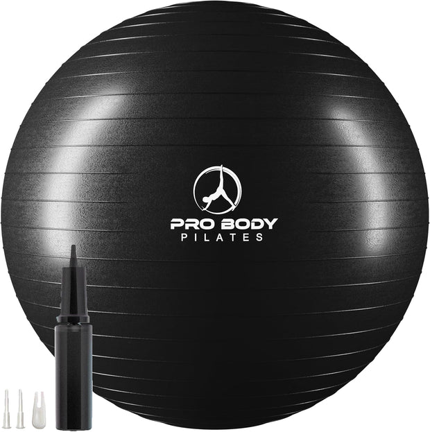 ProBody Pilates Exercise Ball - Multiple Sizes Gym Grade Balance Ball for Fitness, Yoga, Workout, Pregnancy & Physical Therapy
