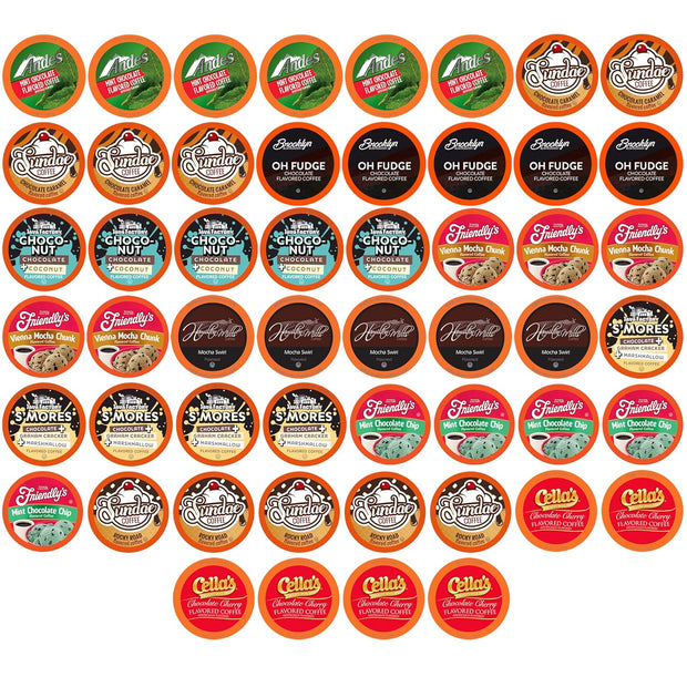 Two Rivers Coffee Hot Chocolate Pods Single Serve Cocoa Variety Sampler Pack Compatible with 2.0 Keurig K-Cup Brewers, 40 Count