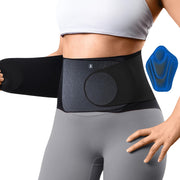 Ultra Thin Back Brace for Lower Back Pain Women, Enhanced Lumbar Support System, Seamless Yoga Fabric, Slim-Fit & Invisible, Wear under Clothes, Sciatica, Posture, Lifting, Rose, Size L