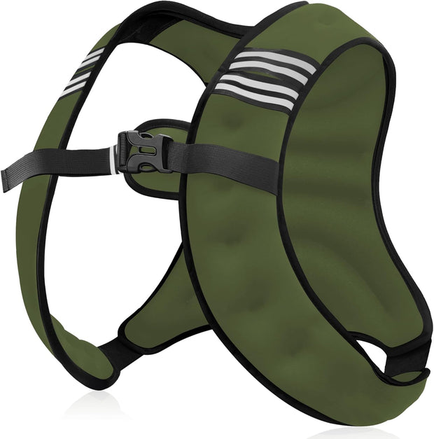 Weighted Vest Men or Women - 5/10/15/20/25/30lbs Weights with Reflective Stripe, Weighted Vest for Workout Equipment for Strength Training Running - Walking Weight Loss