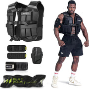 Weighted Vest Men 22lb/35lb Adjustable Weights with Ironsand for Walking Strength Training Running Workout