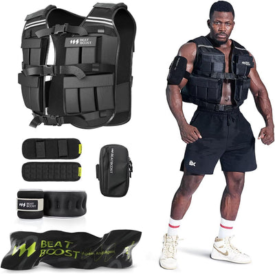Weighted Vest Men 22lb/35lb Adjustable Weights with Ironsand for Walking Strength Training Running Workout