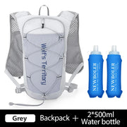NEWBOLER Outdoor Trail Running Ultralight Backpack Running Hydration Vest Breathable Marathon Running Backpack Water Bottle