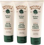 Nature's Willow Willow Balm Natural Pain Relief Cream for Muscles & Joints | Fast-Acting with Willow Bark & Menthol | Free from Artificial Fragrances & Dyes | 1-Pack | 3.5 fl oz