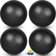 Leyndo 4 Pcs 26 Inch Yoga Exercise Ball Pilates Pregnancy Birthing Fitness Ball with Quick Pump Anti Burst for Improved Posture, Balance, Yoga, Pilates, Training