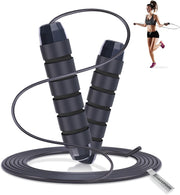 Jump Rope for Women Men Kids, Adjustable Skipping Rope with Ball Bearings, Professional Jumping Rope with Foam Handles, Tangle-Free Rapid Speed Jump Ropes for Fitness Workout Boxing Exercise