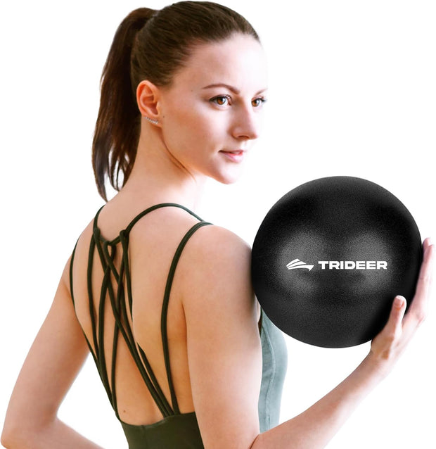 Trideer Pilates Ball 9 Inch, Small Exercise Ball with Exercise Guide for Yoga, Core Training, Physical Therapy, Balance, Stability, Stretching