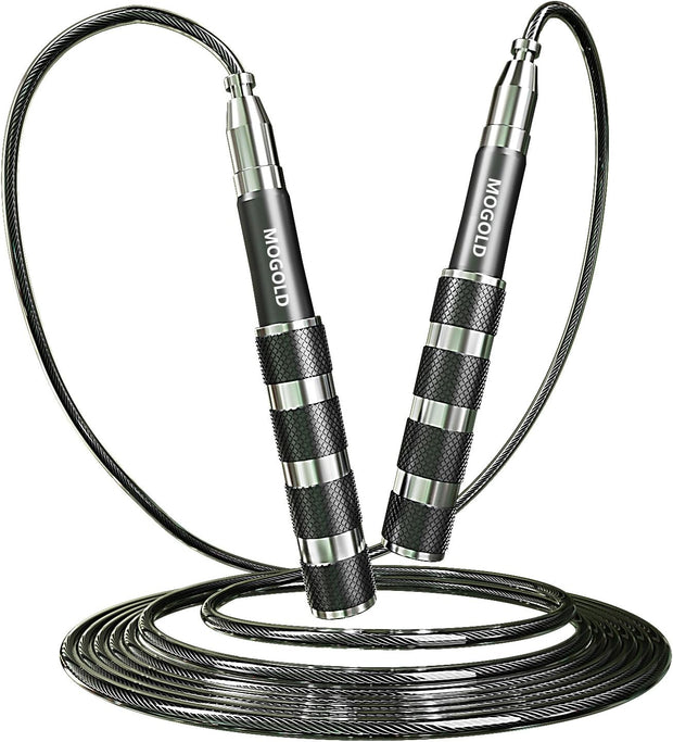 Speed Jump Rope - Tangle-Free Foldable Grip Skipping Rope for Fitness, Boxing & Cardio - Durable PVC Cable for Men Women