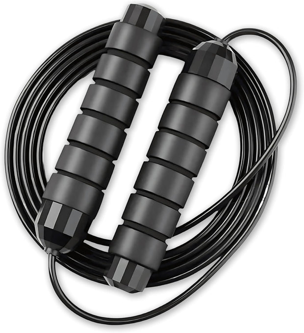 Jump Rope – Speed Jump Rope with Ball Bearings and Adjustable Cable – Jumping Cable for Men, Women, Kids – Ideal for Box, Sports, Cardio, Training – Tangle-Free Jumping and Memory Foam Handle