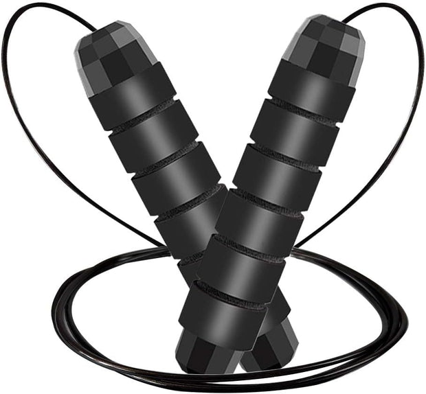 Jump Rope, Adjustable Jump Ropes for Fitness for Women Men and Kids Tangle-Free Rapid Speed Jumping Rope Cable with Ball Bearings Exercise&Slim Body at Home School Gym