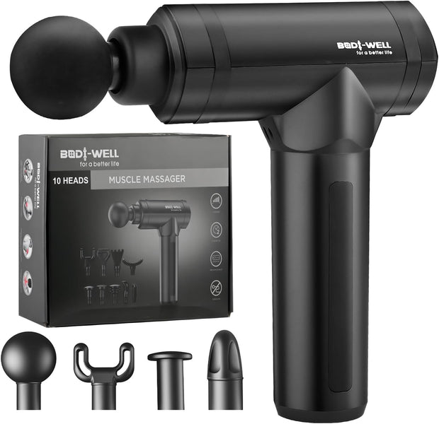 Massage Gun Deep Tissue - Back Muscle Massager w/High Torque Motor for Back Pain, Shoulder, Neck, Body, All Muscles Recover & Massage