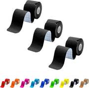 Kinesiology Tape Precut 3 Rolls, Athletic Sports Tape for Muscle Joints Support, 60 Strips for Knee Ankle Shoulder Wrist, Latex Free and Water Resistant, Pink