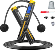 KINTHEA 2 in 1 Smart Jump Rope with Counter and LED Display, Cordless Jumping Rope with Counter for Women, Men, All Age, Adjustable Skipping Rope for Cardio Fitness in Limited Home Space & Outdoor