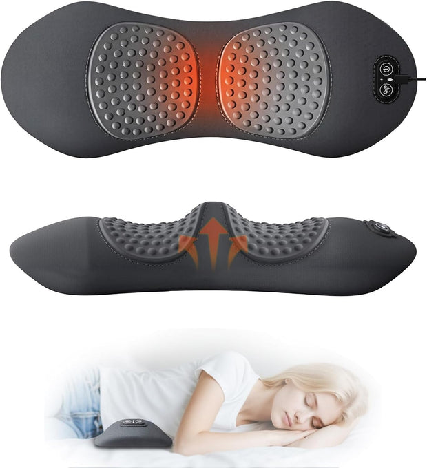 Pillow Traction Massager 2025 New for Neck Hump - 3-in-1 Cervical Neck Pillow with Heat Therapy, Memory Foam for Neck Pain Relief, Ergonomic Massager for Shoulder Back (Gray)