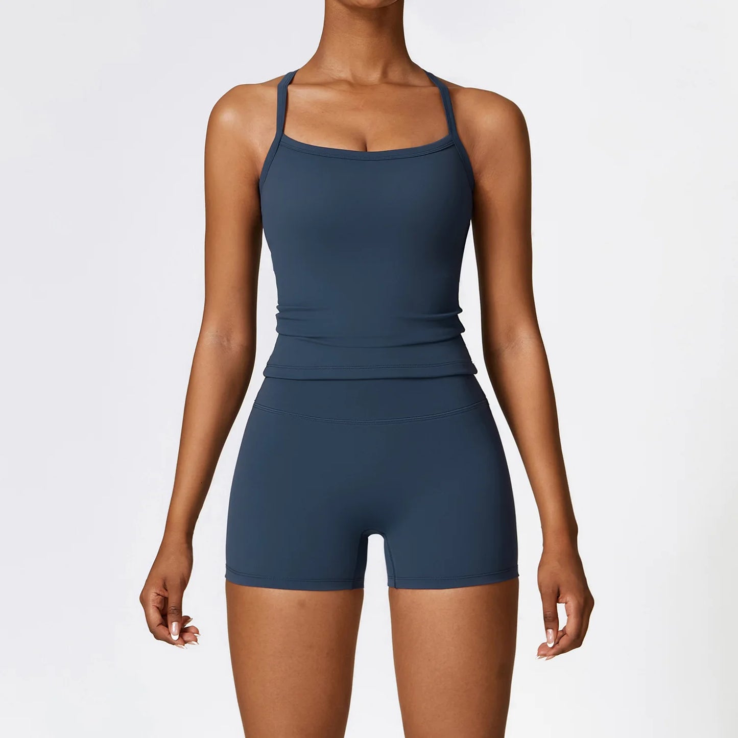 2PCS Yoga Set Women Gym Clothing Fitness Workout Set Sportswear Female Long Sleeve Crop Top High Waist Leggings Sports Suits