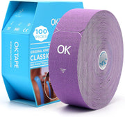 OK TAPE Kinesiology Tape Pre Cut Strips Bulk (150 PCS),Elastic Cotton Latex Free Hypoallergenic Athletic Tape Roll for Muscle Joint Knee,Waterproof k Tape 2in×10in/PCS