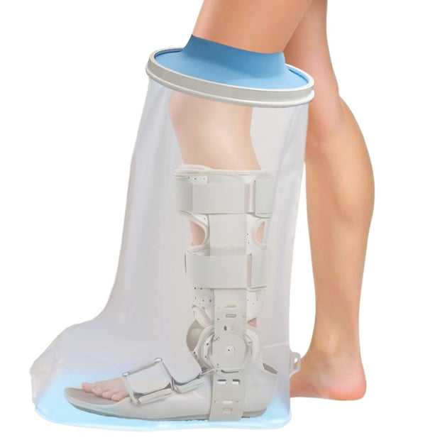 Non-Slip Waterproof Leg Cast Cover for Shower Adult, Cast Protector for Shower Leg Adult, Leg Cast Bag for Shower Foot Cover for Shower After Surgery Reusable(24.8 in. Long)