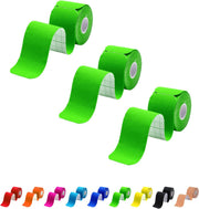 Kinesiology Tape Precut 3 Rolls, Athletic Sports Tape for Muscle Joints Support, 60 Strips for Knee Ankle Shoulder Wrist, Latex Free and Water Resistant, Pink