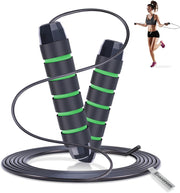 Jump Rope for Women Men Kids, Adjustable Skipping Rope with Ball Bearings, Professional Jumping Rope with Foam Handles, Tangle-Free Rapid Speed Jump Ropes for Fitness Workout Boxing Exercise