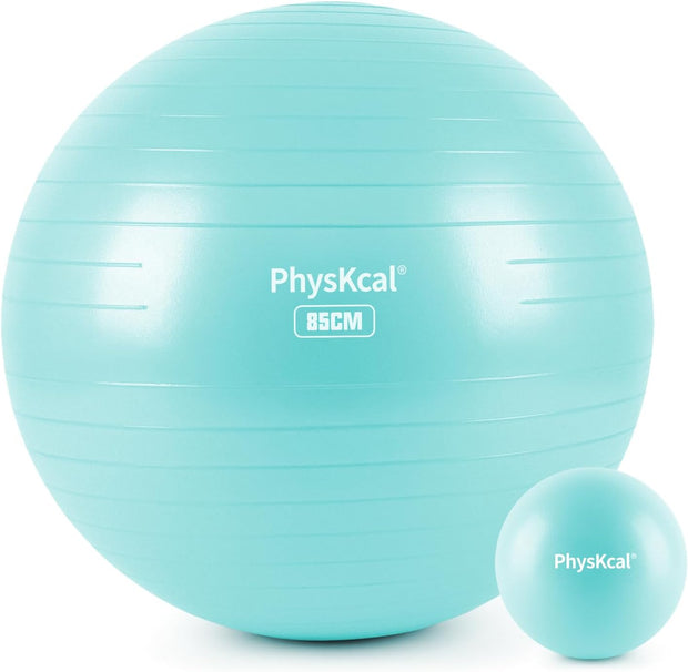 Yoga Ball for Exercise, Pilates Set, 4 Sizes Fitness Ball for Workout, Birthing, Pregnancy, Physical Therapy- Pump Included