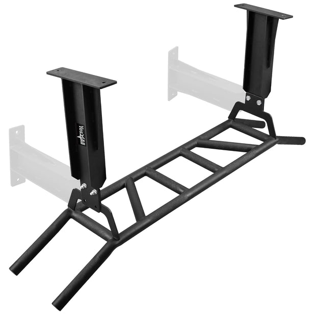 Yes4All Multi-Grip Wall Mount Pull-Up Bar, 16 Inches & 24 Inches Reversible Stud and Wall Compatibility Mounted Pull Up Bar Design, Solid Construction Strength Training