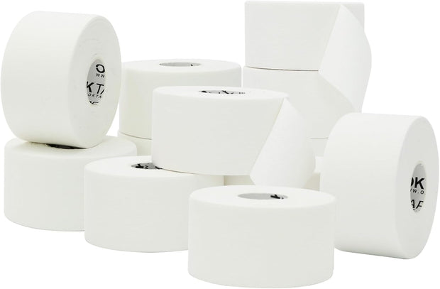 OK TAPE 4 Rolls Athletic Tape, Sports Tape for Injuries, Rigid, Easy Tear Medical Tape, Wrist Tape, No Sticky Residue | Secure Ankle, Finger, Knee- 1.5inch x 15yards (Purple)