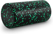 ProsourceFit High Density Foam Rollers 12 - inches Long, Firm Full Body Athletic Massage Tool for Back Stretching, Yoga, Pilates, Post Workout Muscle Recuperation, Black/Green
