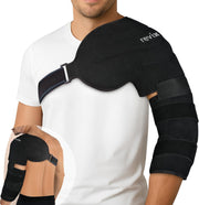 REVIX Arm Ice Pack Wrap for Pitchers – Shoulder and Elbow Ice Pack Reusable Cold Therapy Wrap for Baseball Pitcher Arm Recovery, Adjustable Compression Sleeve for Post-Workout Muscle Relief