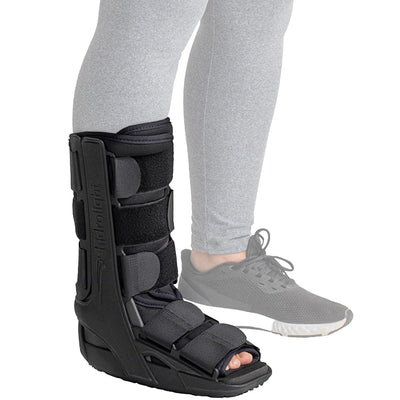 Short Immobilizing Boot - Walking Boot for Broken Foot, Ankle Brace for Men & Women, Fracture Boot, Ankle Support Stabilizer, Medical Supplies - Fits Left and Right - Black, L