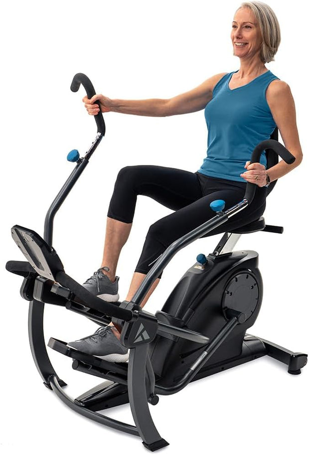 Teeter FreeStep Recumbent Cross Trainer Stepper, Zero-Impact Exercise Bike Alternative w/Patented Physical Therapy Stride, Up to 350lb, Free App w/Trainer Workouts