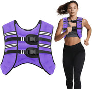 Weighted Vest for Woman Men, 6lb/8lb/12lb/16lb/20lb/30lb Weight Vest with Reflective Stripe, Weight Vests Adjustable for Walking, Weight Loss, Training, Running