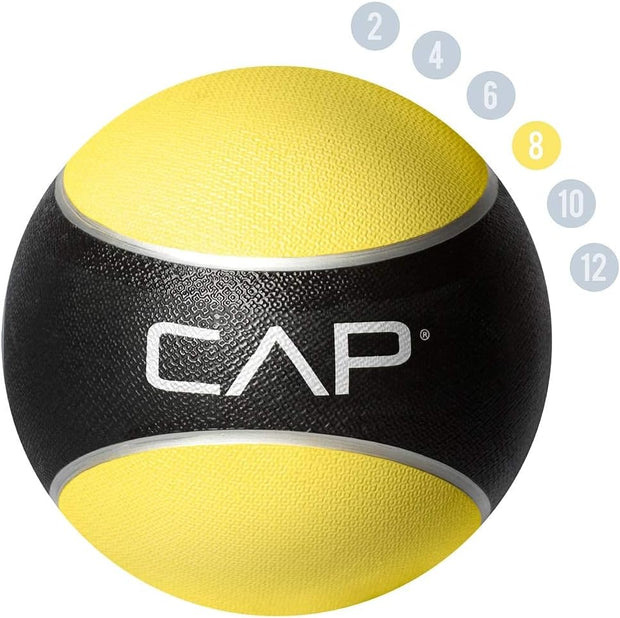 WF Athletic Supply Medicine & Exercise Ball - Durable Rubber & Consistent Weight Distribution; Comfort Textured Grip for Strength, Balance & Core Training, Multiple Choices Available