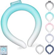 Neck Cooling Tube 70% Gel Increase Ice Ring Neck Cooler Wearable Body Cooling Products for Summer Outdoor Indoor Activities Relief for Hot Flashes(Navy,L)