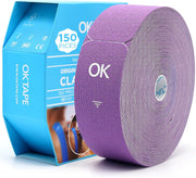 OK TAPE Kinesiology Tape Pre Cut Strips Bulk (150 PCS),Elastic Cotton Latex Free Hypoallergenic Athletic Tape Roll for Muscle Joint Knee,Waterproof k Tape 2in×10in/PCS