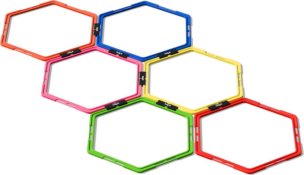 Yes4All Hex Agility Rings/Speed Rings with Carrying Bag – Hexagon Rings, Agility Hurdles for Agility Footwork Training