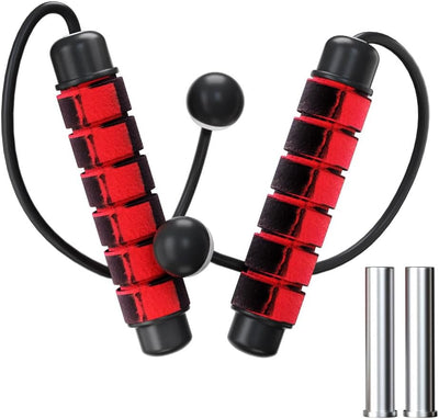 Weighted Jump Rope for Fitness, Cordless Jump Rope for Women, Men & Kids, Ropeless Jumping Rope for Workout, Gravity Ball Skipping Rope, Tangle-Free Wireless Speed Rope with Graffiti Handles