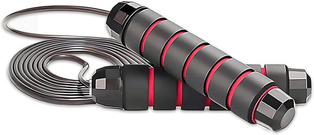 Jump Rope – Speed Jump Rope with Ball Bearings and Adjustable Cable – Jumping Cable for Men, Women, Kids – Ideal for Box, Sports, Cardio, Training – Tangle-Free Jumping and Memory Foam Handle