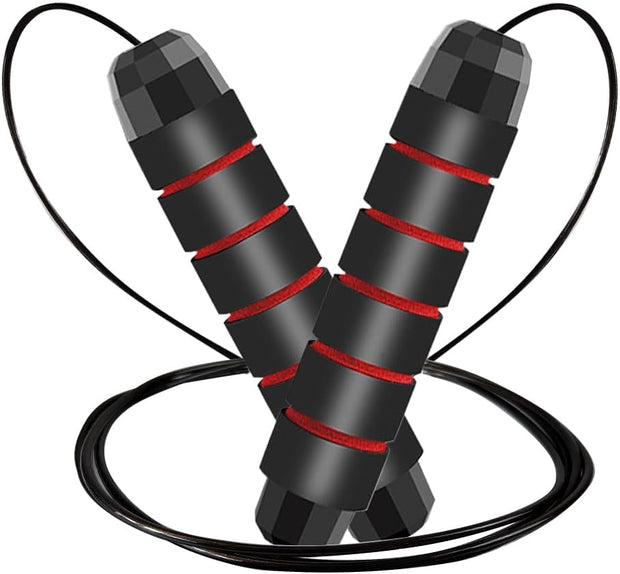 Jump Rope, Adjustable Jump Ropes for Fitness for Women Men and Kids Tangle-Free Rapid Speed Jumping Rope Cable with Ball Bearings Exercise&Slim Body at Home School Gym