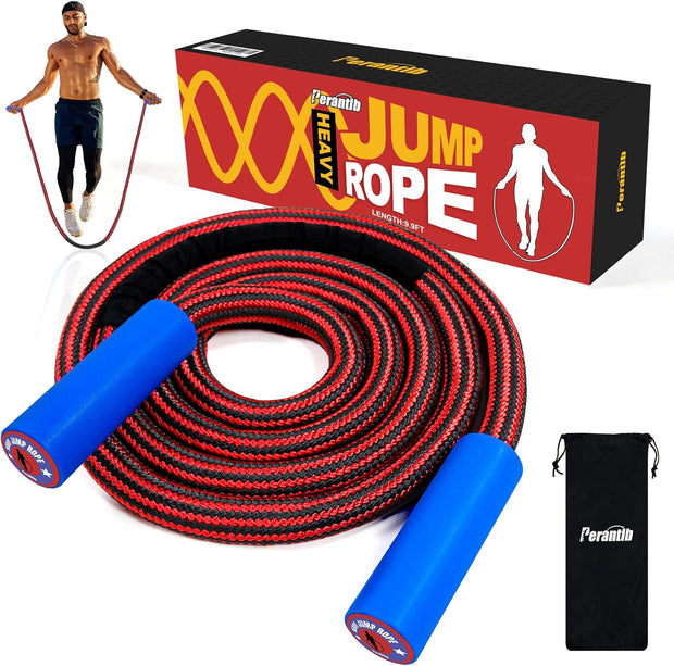 Weighted Jump Ropes with 360 Degree Rotation Handle.1 Inch 2.7LB/3LB Heavy Jump Rope for Men and Women,Jump Ropes for Fitness