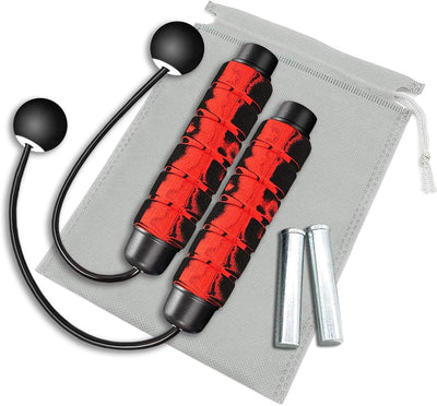 Redify Weighted Cordless Jump Rope for Fitness[Suitable for Different Ages and Levels] Ropeless Jump Rope for Boxing MMA WOD Training, BOD Rope Beachbody MBF,High Speed Rope Skipping for Narrow Space