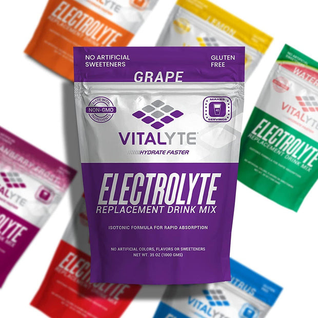 Vitalyte Electrolyte Powder Drink Mix, Isotonic Electrolyte Hydration Mix, Gluten Free Post Workout Powder Mix, Pack of 1, 35 oz., Cranberry Frost Flavor