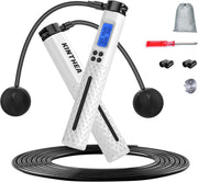 KINTHEA 2 in 1 Smart Jump Rope with Counter and LED Display, Cordless Jumping Rope with Counter for Women, Men, All Age, Adjustable Skipping Rope for Cardio Fitness in Limited Home Space & Outdoor