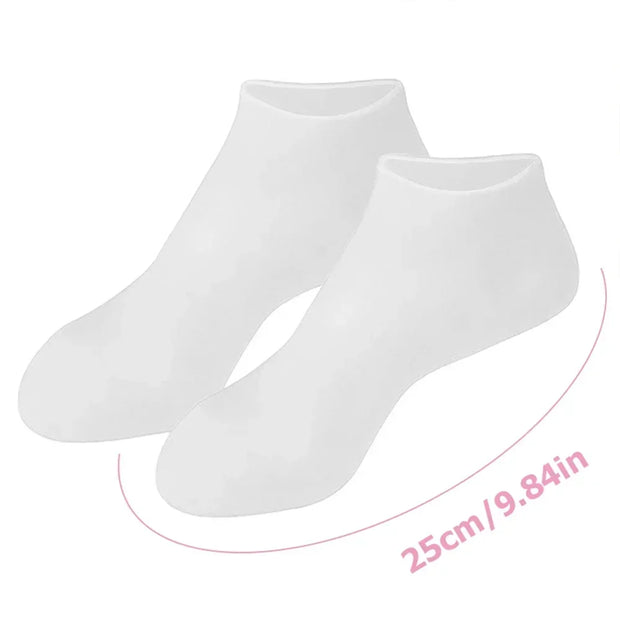 Silicone Moisturizing Socks Exfoliating Gel Heel Socks Callus Cracked Dead Skin Remove Protector Foot Care Moisturizing Gel Sock